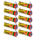 10x OmniCel ER14505HD 3.6V Sz AA Lithium Battery Tabs Utility Telematics