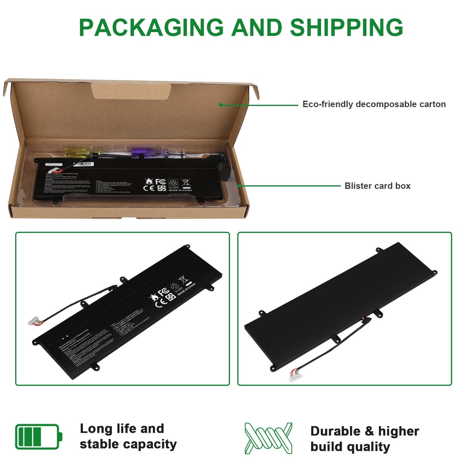 C41N1901 Battery For Asus ZenBook Duo UX481F UX481FA UX481FL UX4000F UX4000FL