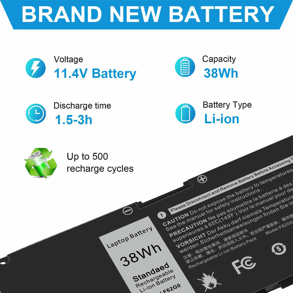 LOT Battery F62G0 for Dell Inspiron 13 7000 7373 7386 7370 P83G 39DY5 039DY5