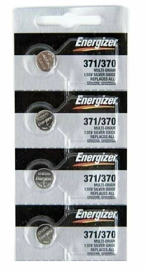371 Energizer Silver Oxide Watch / Electronic Battery 4 Pcs