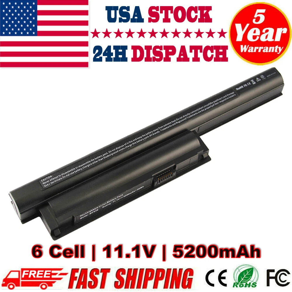Laptop 6 Cell Battery for Sony Vaio PCG-61A14L VPCCA25FX/B VPCCB27FX/W VPCEH16EC