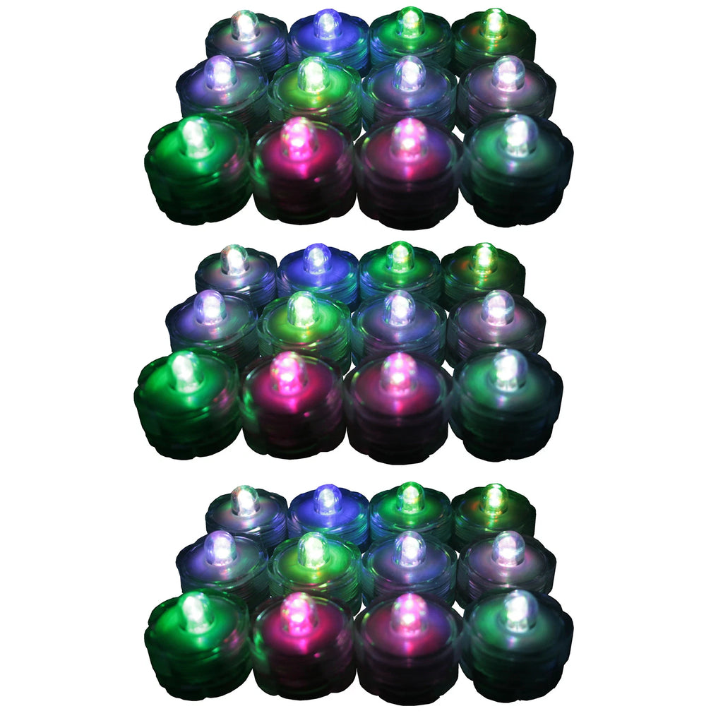 Multi-Color Changing LED very bright tealights, 36 - Candles Battery operated FR
