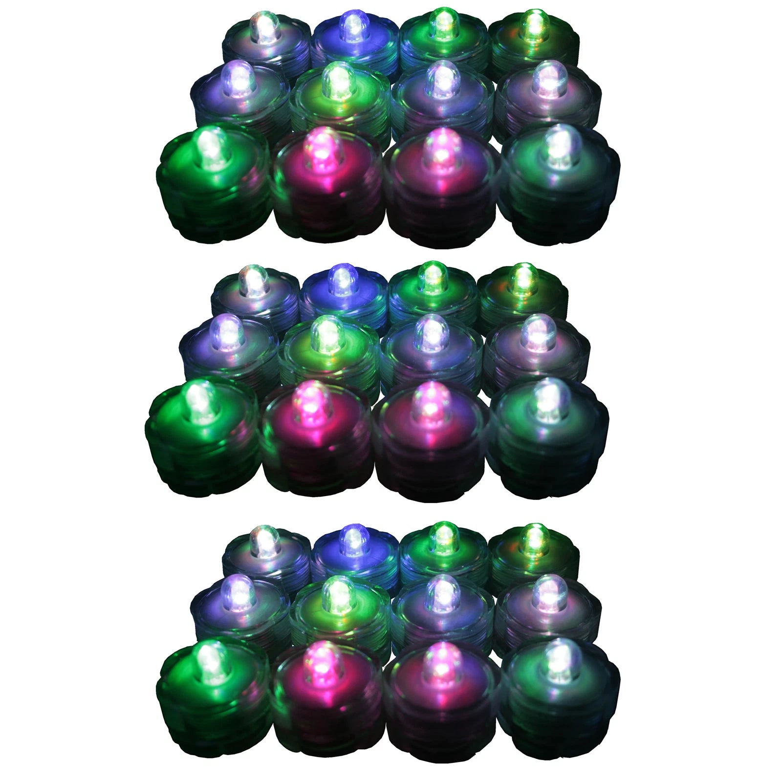 Multi-Color Changing LED very bright tealights, 36 - Candles Battery operated FR