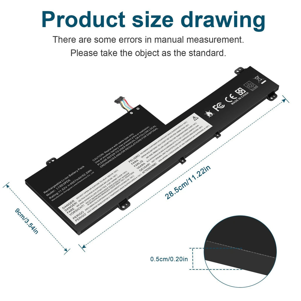 New L19M3PD6 Battery For Lenovo ideapad Flex 5-1570 5-14IIL05 5-14ITL05 L19C3PD6