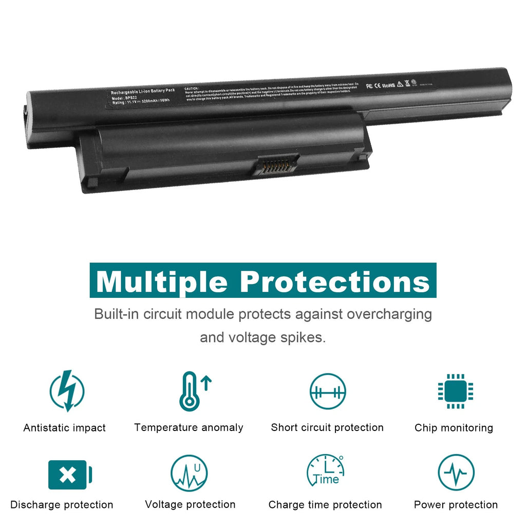 58Wh Battery FOR for Sony Vaio VGP-BPS22 BPS22 VGP-BPS22A VGP-BPL22 VGP-BPS22