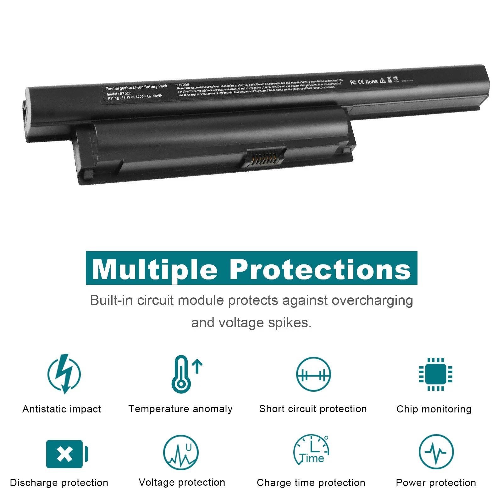 58Wh Battery FOR for Sony Vaio VGP-BPS22 BPS22 VGP-BPS22A VGP-BPL22 VGP-BPS22