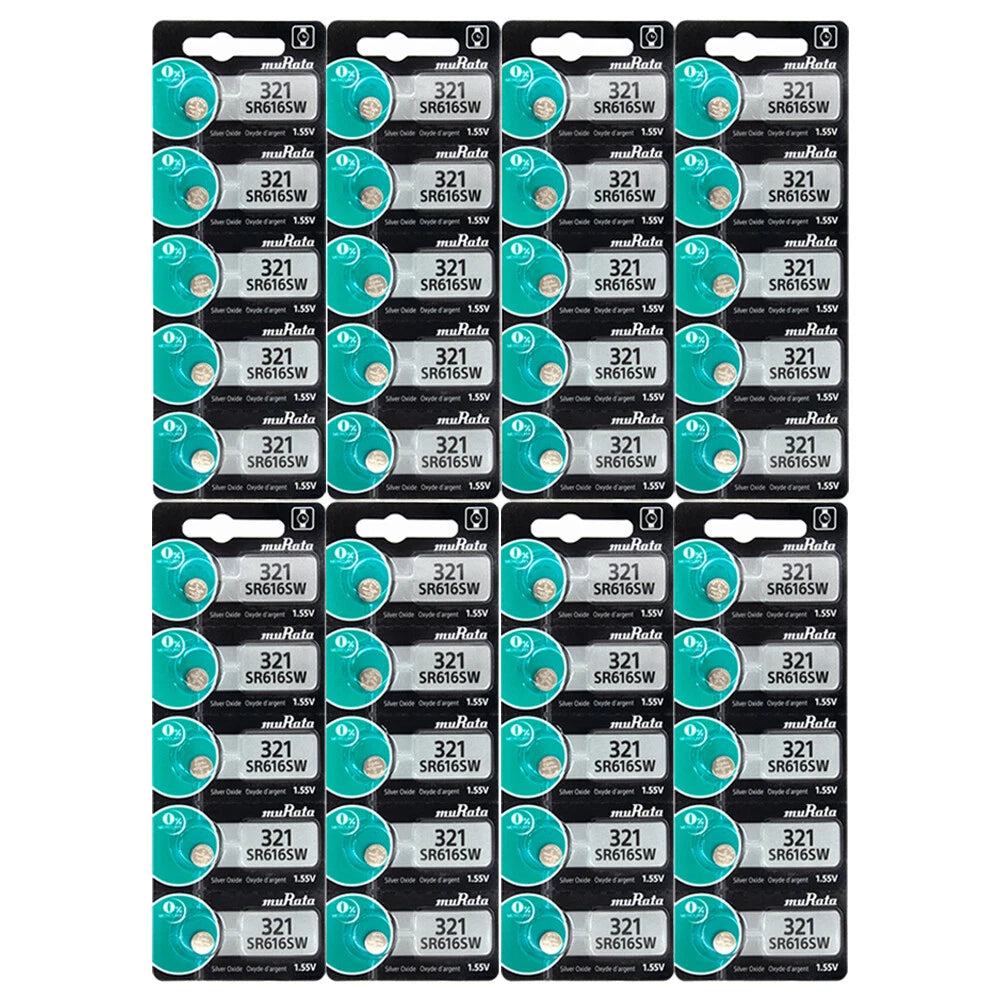 40 Murata 321 SR616SW SR616 SILVER OXIDE watch battery