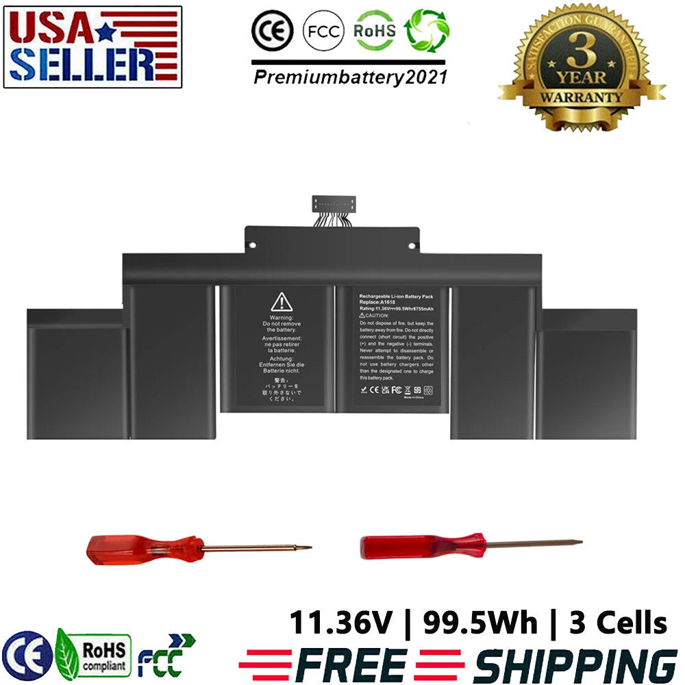 A1618 A1398 Battery For Apple MacBook Pro 15'' Retina Late 2013 Mid 2014 2015