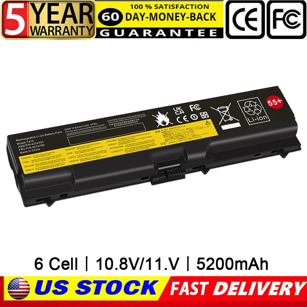 Battery for Lenovo Thinkpad T410 T420 T510 T510i T520 T520i SL410 SL510 E40 E50