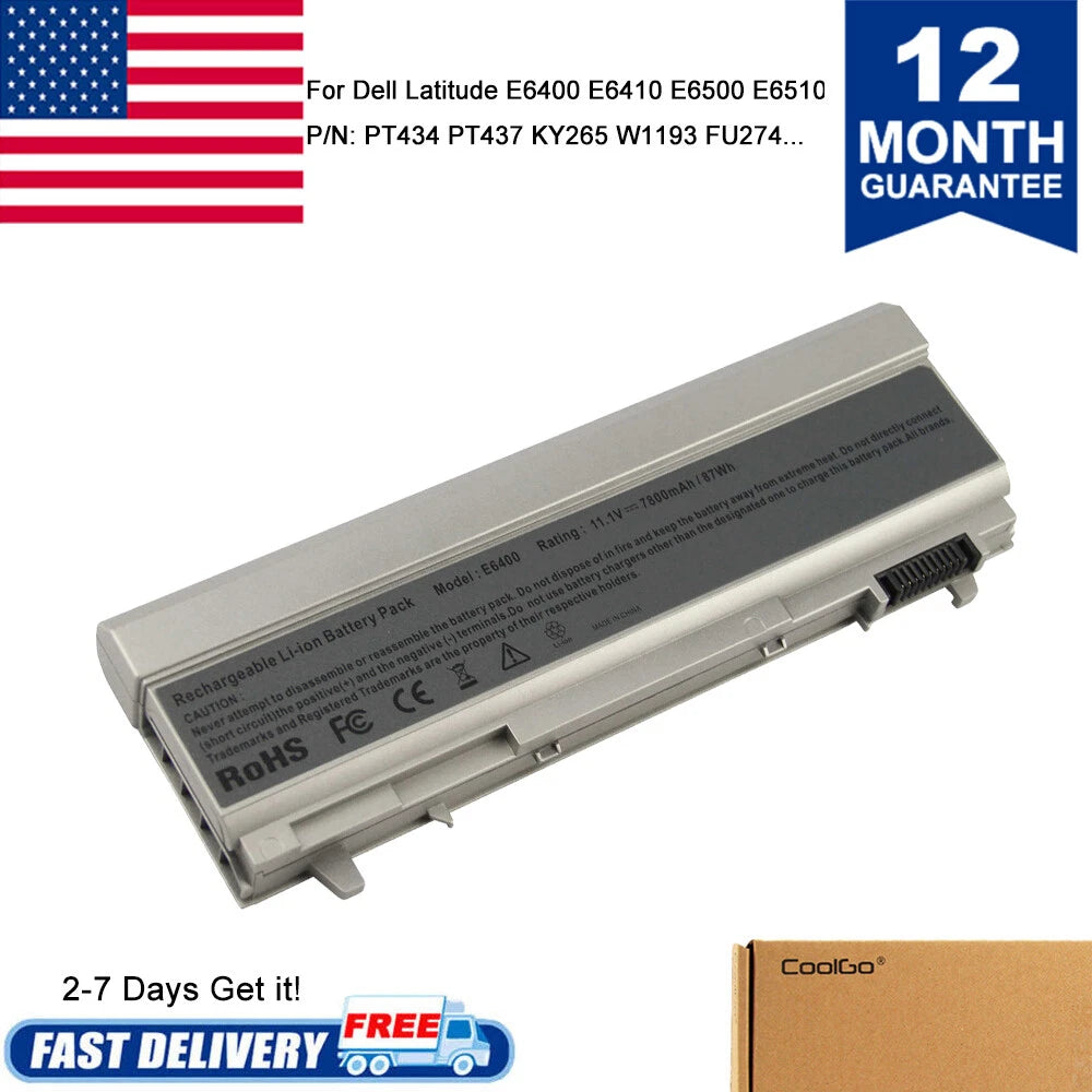 9 Cell Battery For Dell Latitude E6400 E6410 E6500 E6510 PT434 KY477 Laptop