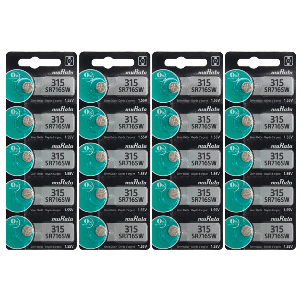 20 315 Murata Watch Batteries SR716SW Battery New