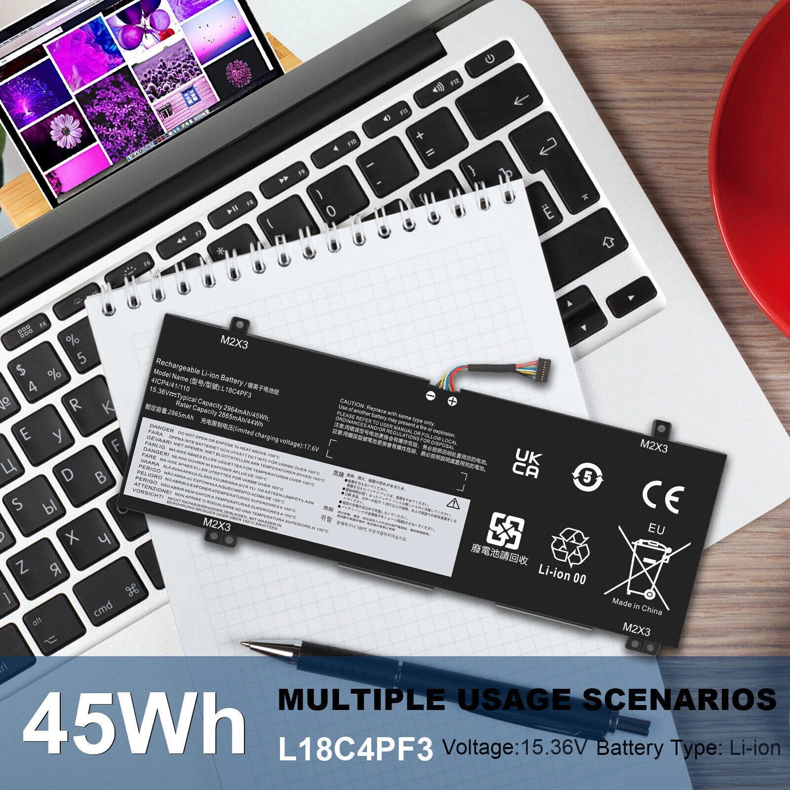 L18C4PF3 L18M4PF3 Battery for Lenovo IdeaPad Flex-14IWL C340-14API S540-14API