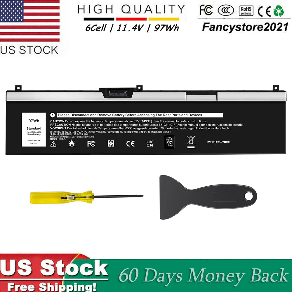 LOT NYFJH 0WNRC GW0K9 Battery For Dell Precision 7530 P74F 7540 7730 P73E 7740