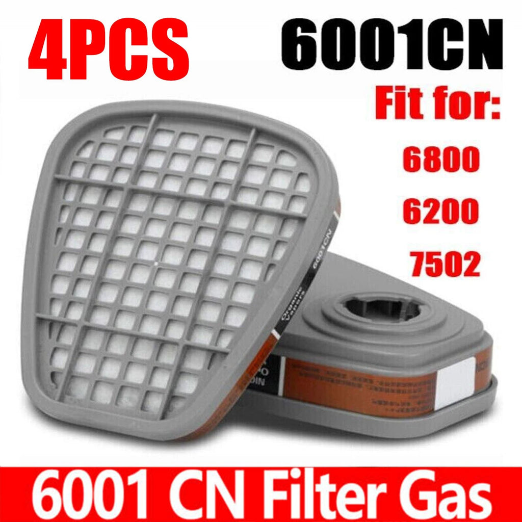 4PCS 6001 filter cartridge for organic vapor for respirators 3M 6200 7502 series