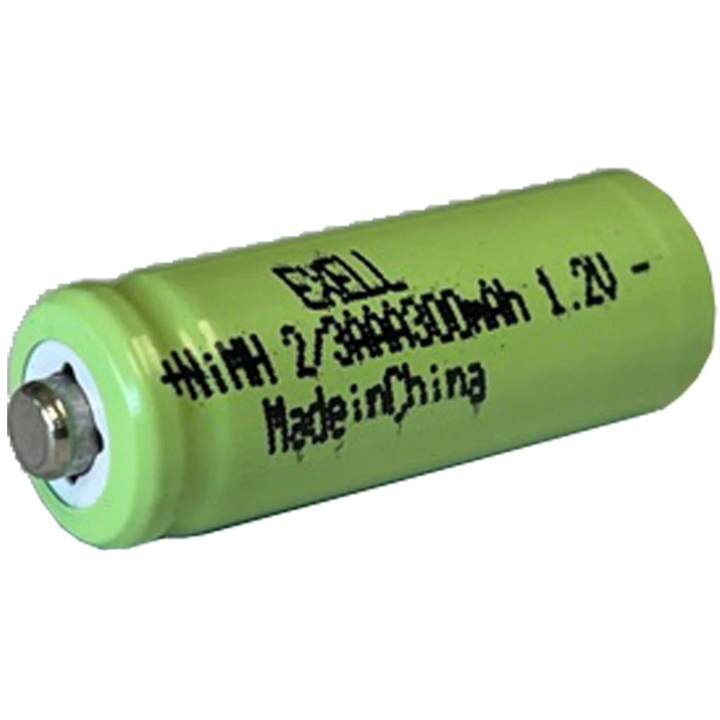 3X Exell 1.2V 2/3AAA 300mAh NiMH Rechargeable Button Top Battery