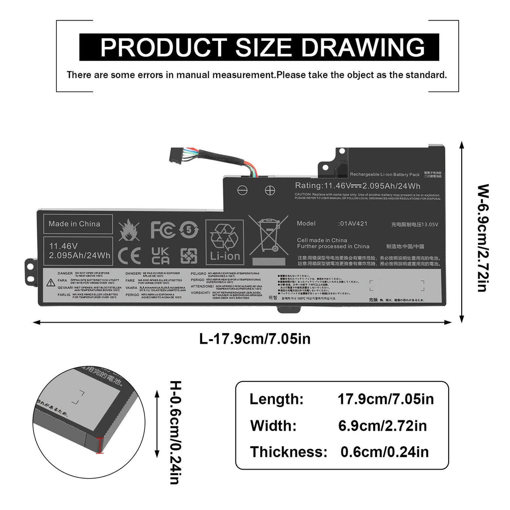 ?Battery for Lenovo ThinkPad T470 A475 T480 TP25 Series 01AV420 01AV419 01AV421