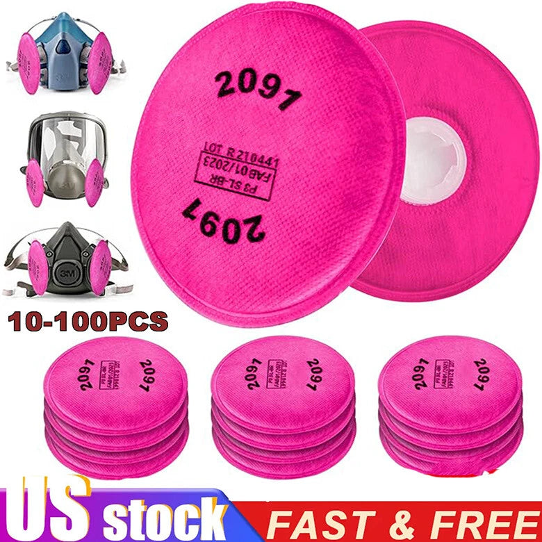 US 10-100PCS 2091 P100 Particulate Filters 5000, 6000, 7000 and FF-400 Series