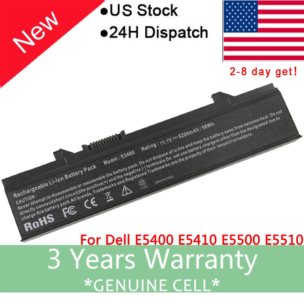 Battery for Dell Latitude E5400 E5500 E5410 E5510 KM742 PX644H F