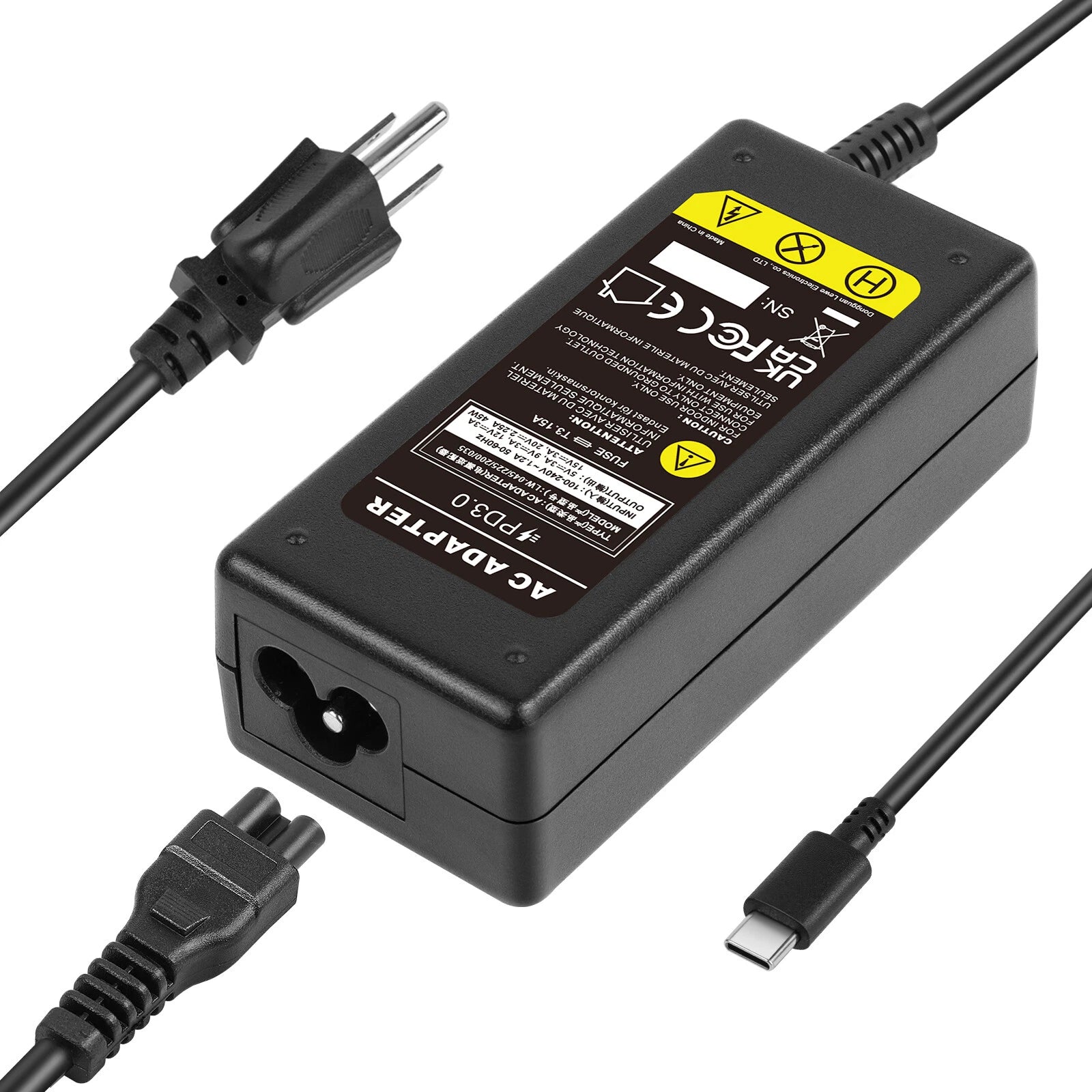 45W USB-C AC Adapter Charger For Acer Chromebook 315 CB315-2H Laptop Power Cord