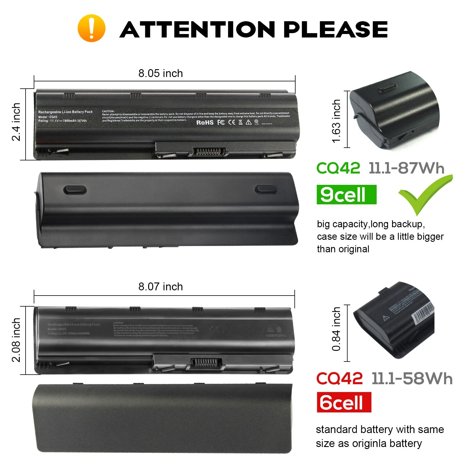 9 Cells Laptop Battery for HP Pavilion dv7 dv6 dv5 g6 g7 dm4 G72 593553-001 CQ42