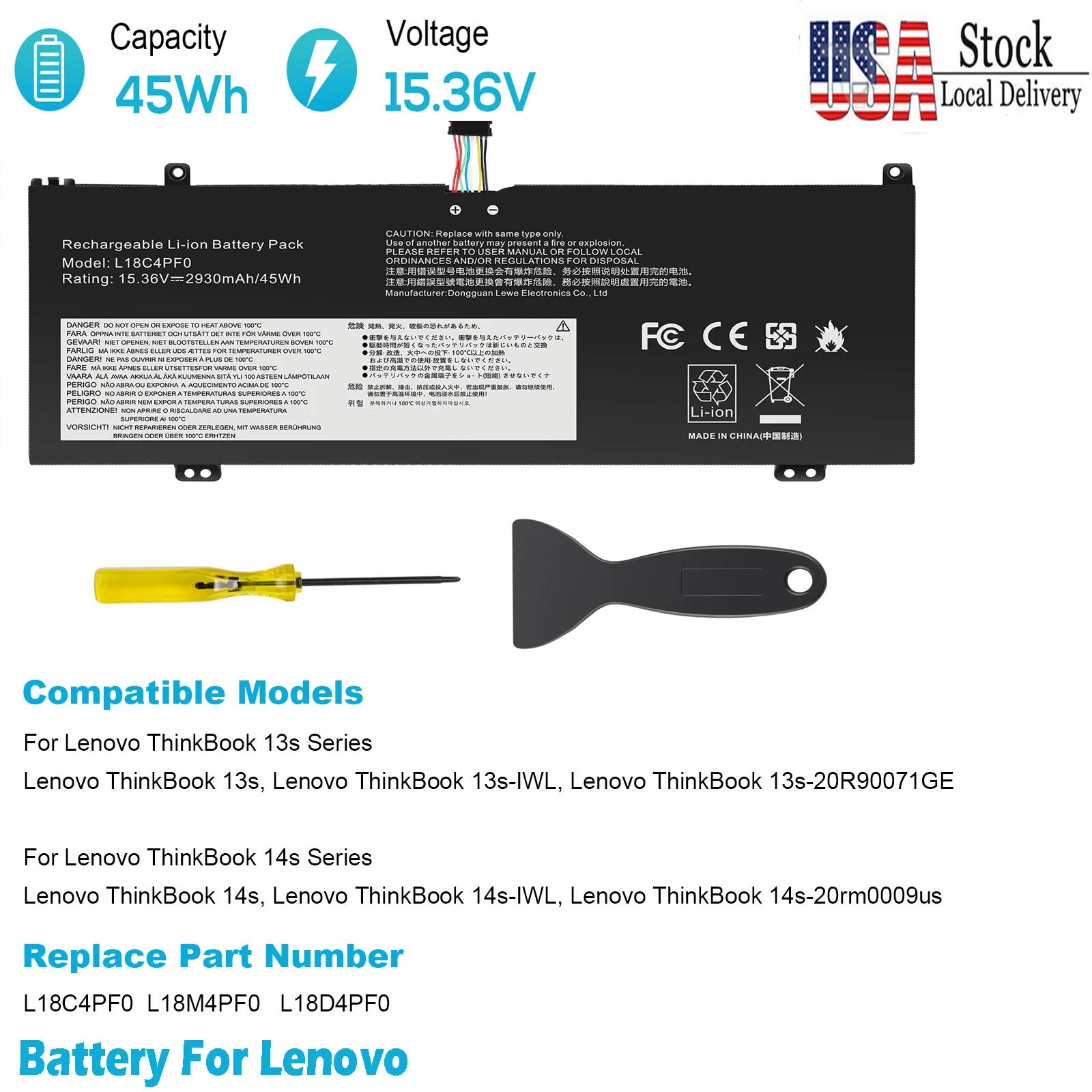 ?L18C4PF0 L18D4PF0 L18M4PF0 Battery For Lenovo ThinkBook 13s-IWL 14s-IWL Series?