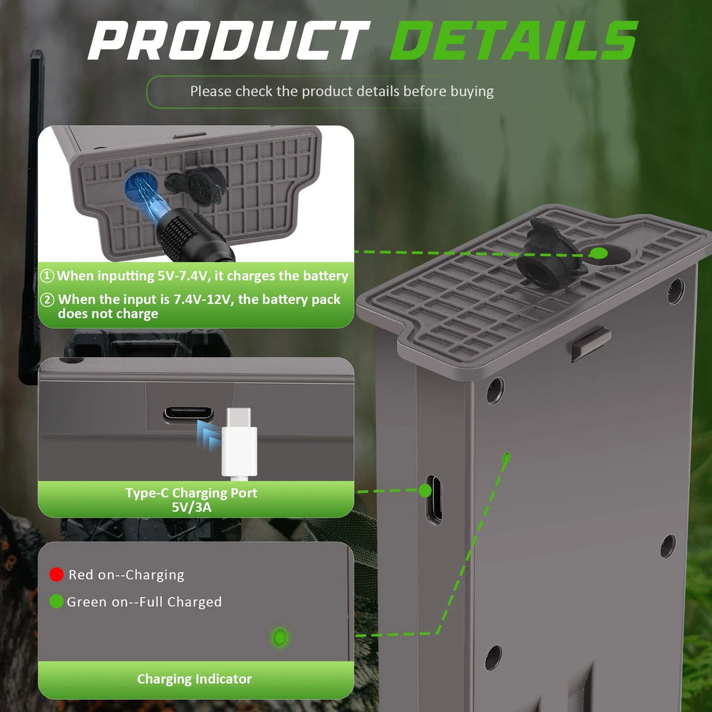 2pcs Battery For Tac-tacam Reveal X XB SK PRO 2.0 3.0 LTE Cellular Trail Camera