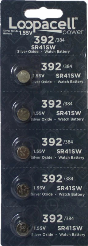 Loopacell 392/384 Silver Oxide Battery: Card of 5