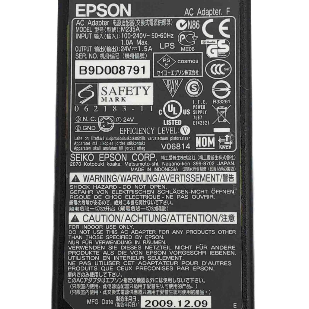 Open Box Epson PS-180 Power Adapter M159B M159A Printers C8255343 TM-T88V M244A