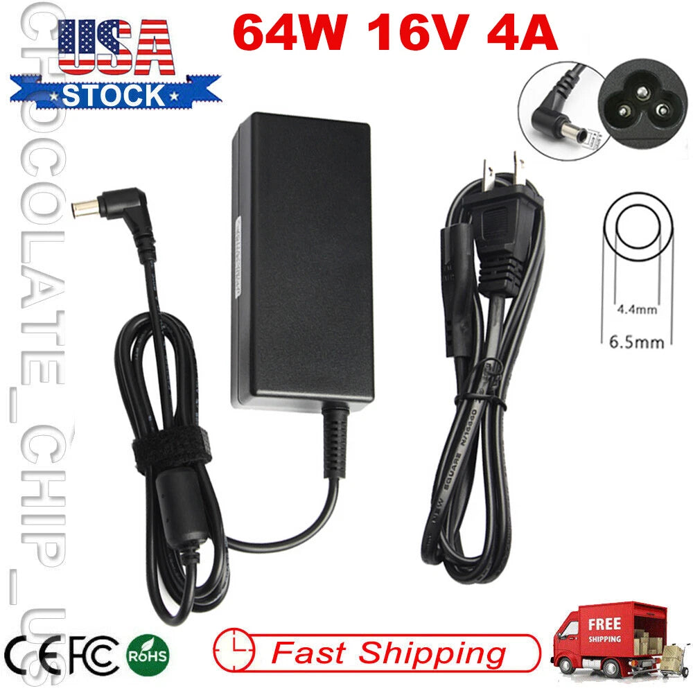 16V 4A AC Adapter Charger Power For Sony VGP-AC16V13 VGP-AC16V19 VGP-AC16V14/V10