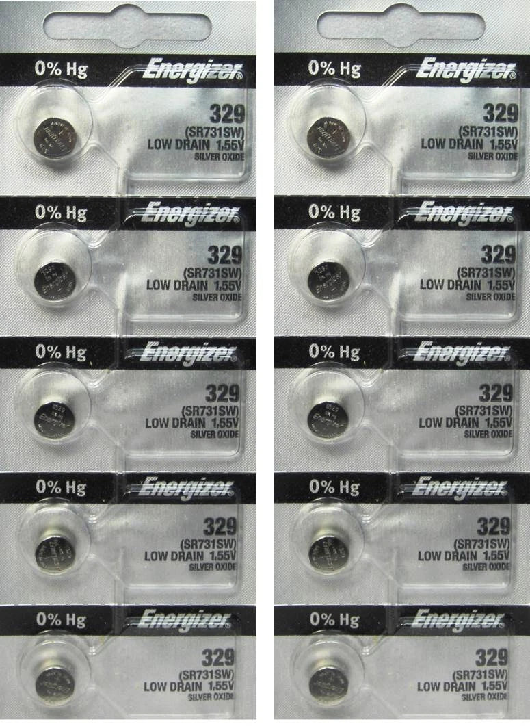 10 ENERGIZER 329 Batteries