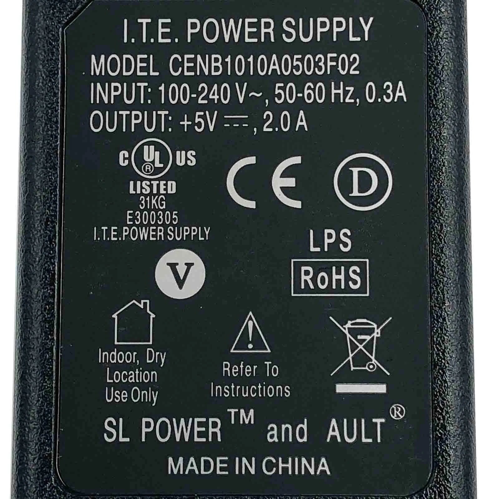 NEW Genuine Ault 10W AC Power Adapter CENB1010A0503F01 Charger 5V 2.0A