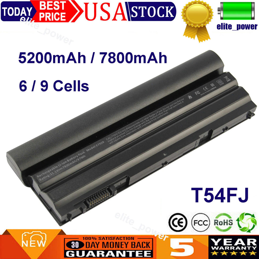 6/9Cell Battery T54FJ For Dell Latitude E6440 E6540 E5530 E5430 E6520 E6420 NEW
