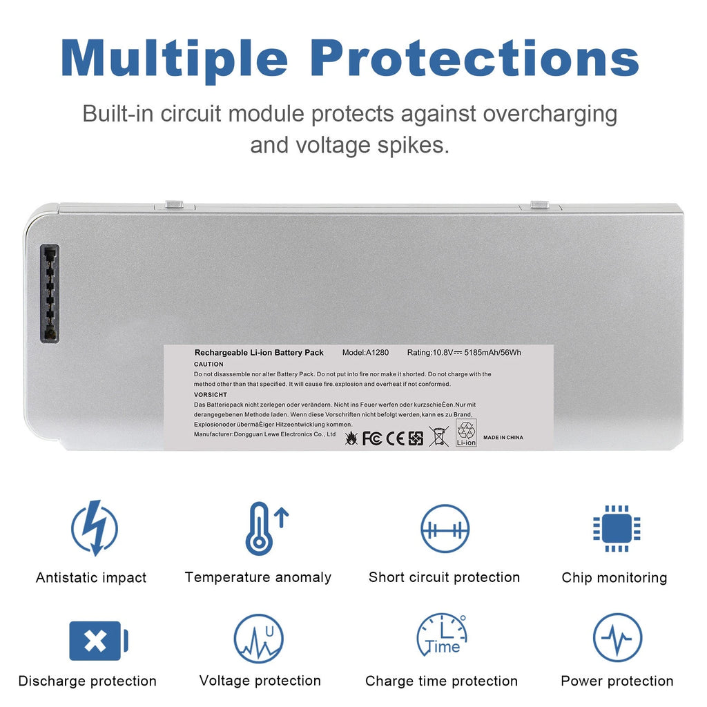 NEW Battery For Apple A1280 A1278 Macbook 13'' Aluminum Unibody (2008) 10.8V 45W