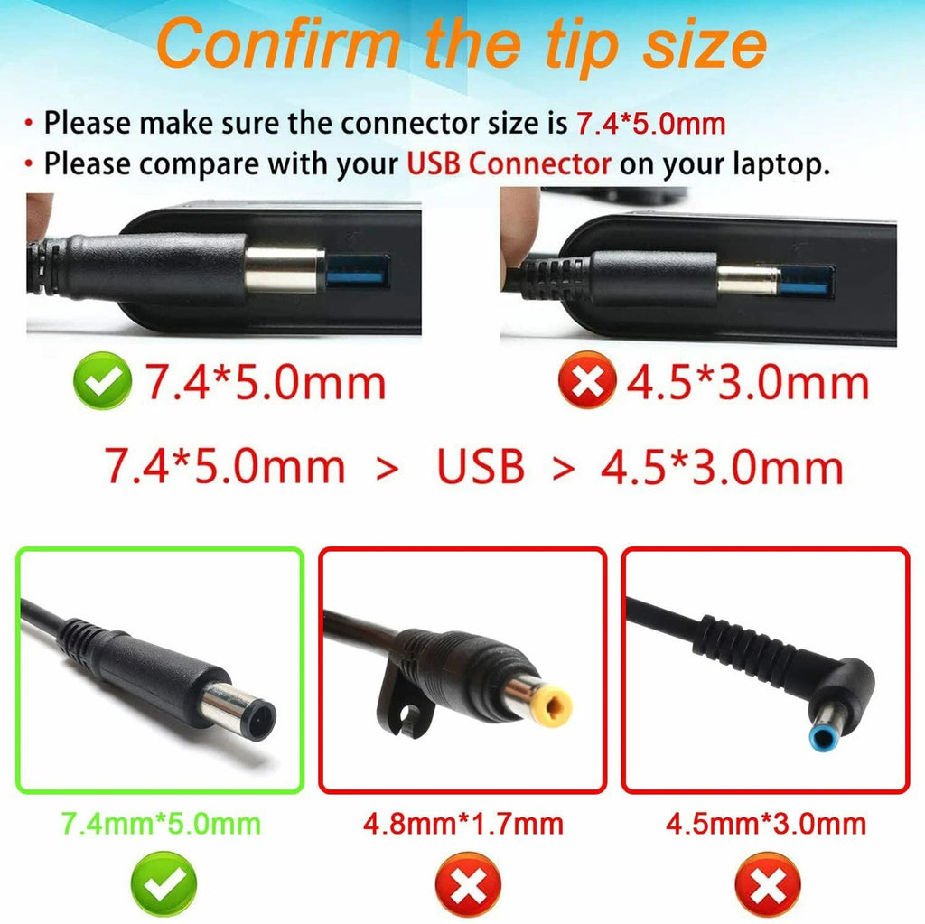 65W 18.5V 3.5A for HP 2000 Laptop Charger Pavilion AC Adapter Power Supply Cord