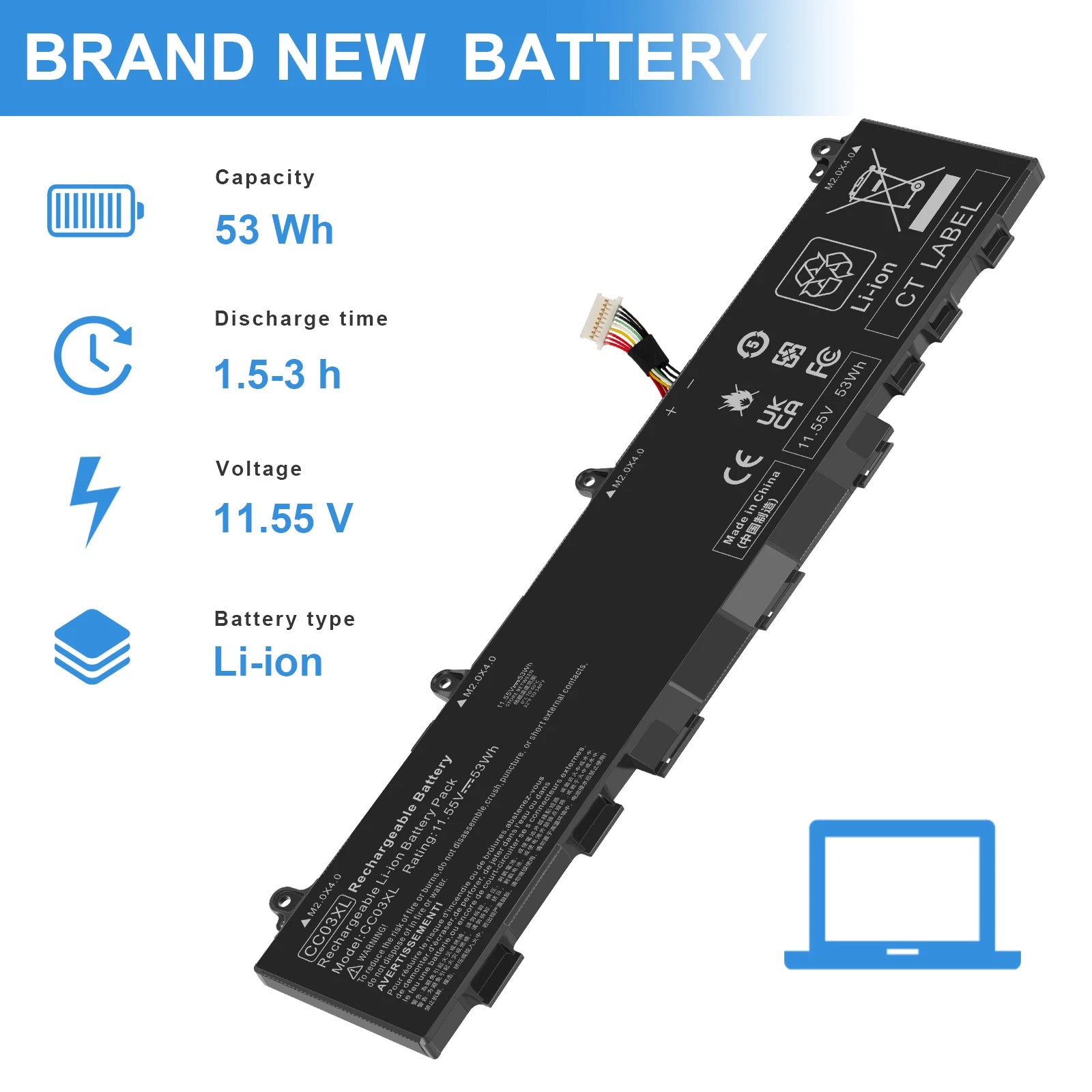 LOT 10 CC03XL Battery For HP EliteBook 830 835 840 845 850 855 G7 G8 L78555-005