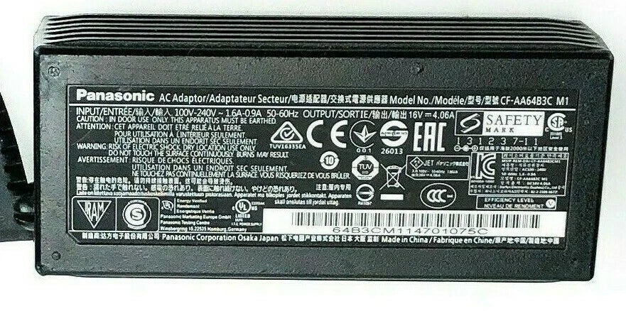 NEW Genuine Panasonic AC/DC Adapter 65W for Toughbook Laptop CF-19 CF-20