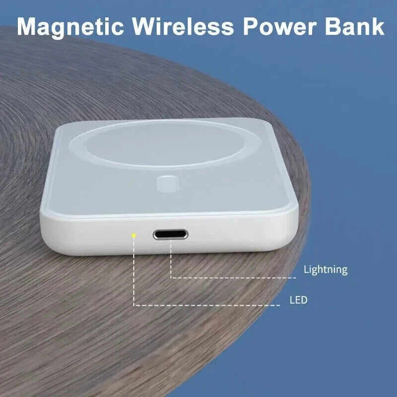 10000mAh Power Bank Magnetic Battery Pack Wireless Charger iPhone 16/15/14 (LOT)