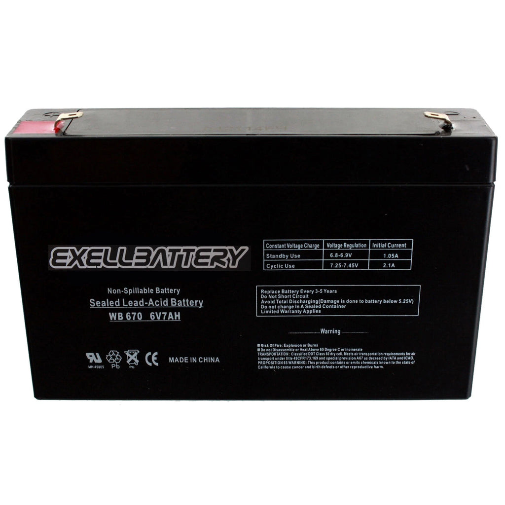 KidTrax Motor Trax Toddler Quad Replacement Battery 6v 7 amp Kid Trax Battery
