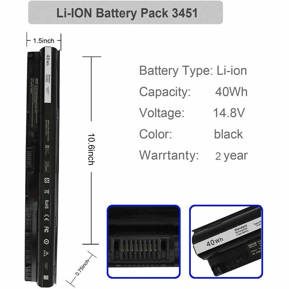 Battery For Dell Inspiron 14 15 3000 5000 17 5000 Series 3451 5451 M5Y1K GXVJ3