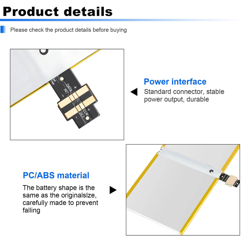 DYNR01 G3HTA027H Battery for Microsoft Surface Pro4 1724 12.3inch Tablet DYNRO1