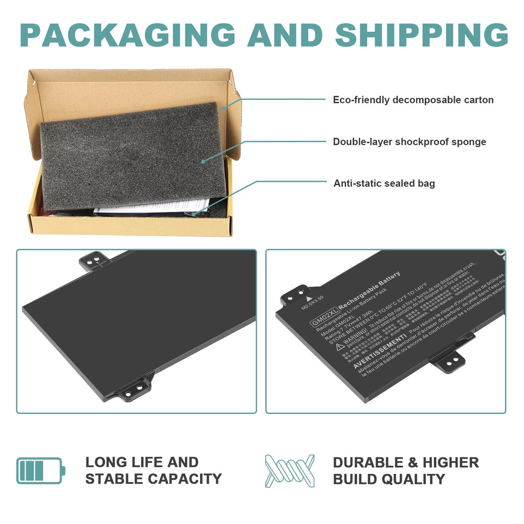 ??LOT OF GM02XL Battery For Hp Chromebook 14 G5 Chromebook X360 11 G1 917725-855