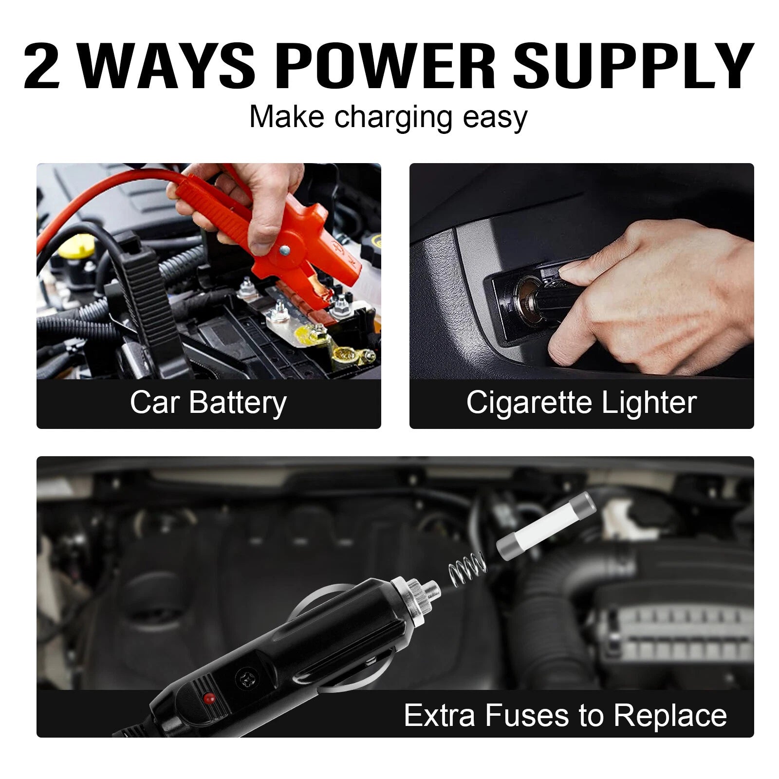 Car Jack 12V 3/5 Ton Electric Hydraulic Floor Lift Jack Tire Inflator Pump Tool