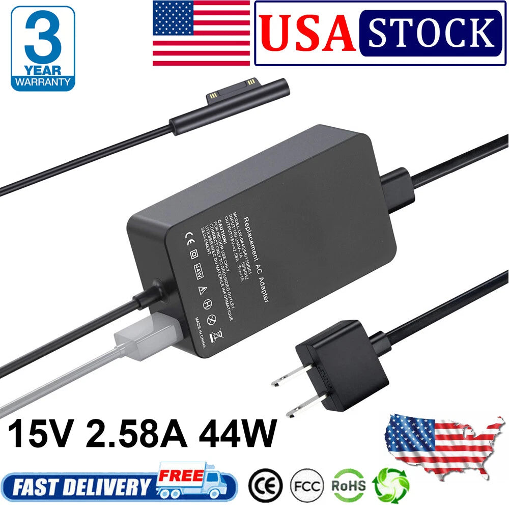 New 44W AC Adapter Charger For Microsoft Surface Pro 3 4 5 1800 1769 Ships Fast