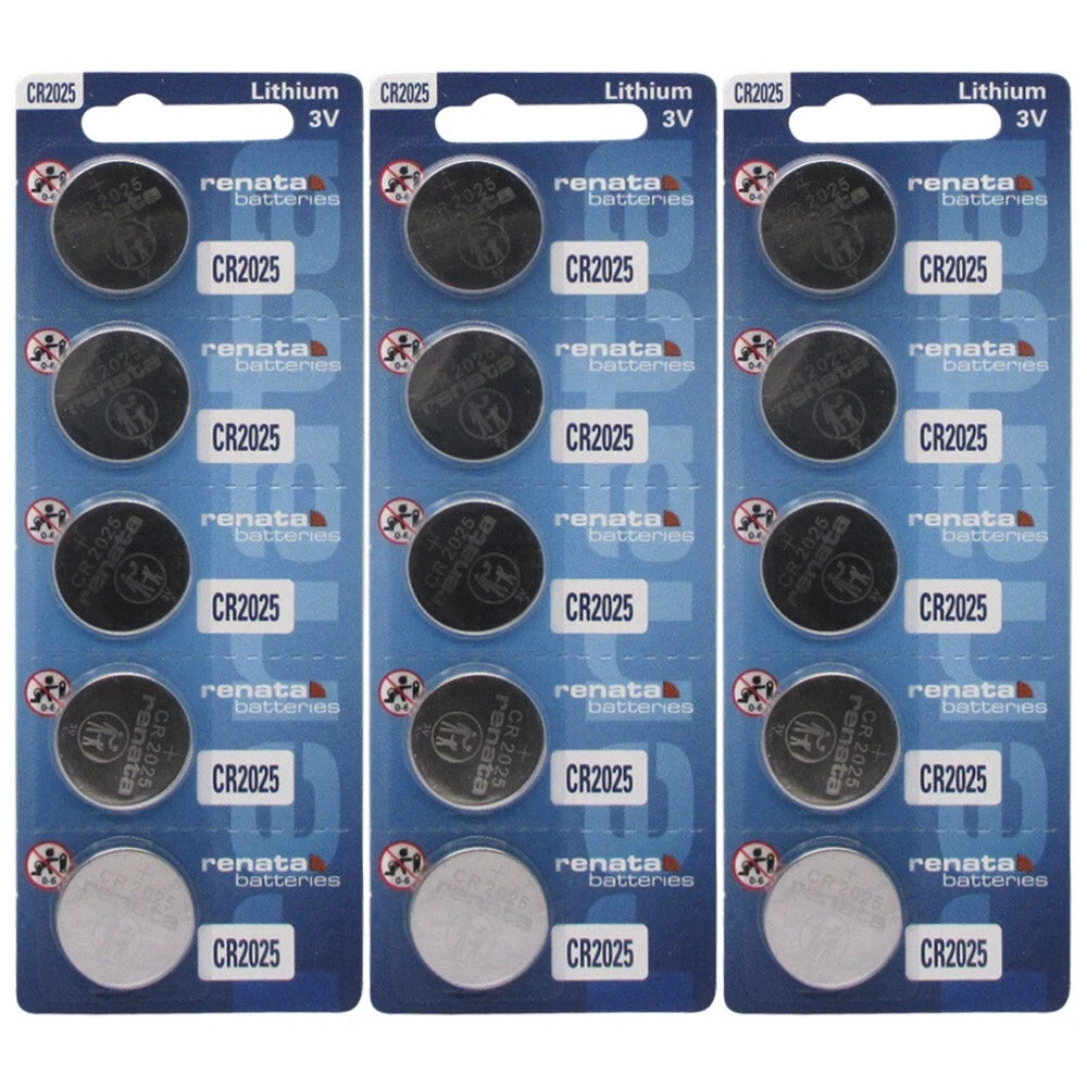15 Renata CR2025 DL2025 ECR2025 3 Volt Lithium Button Cell Battery USA US Ships