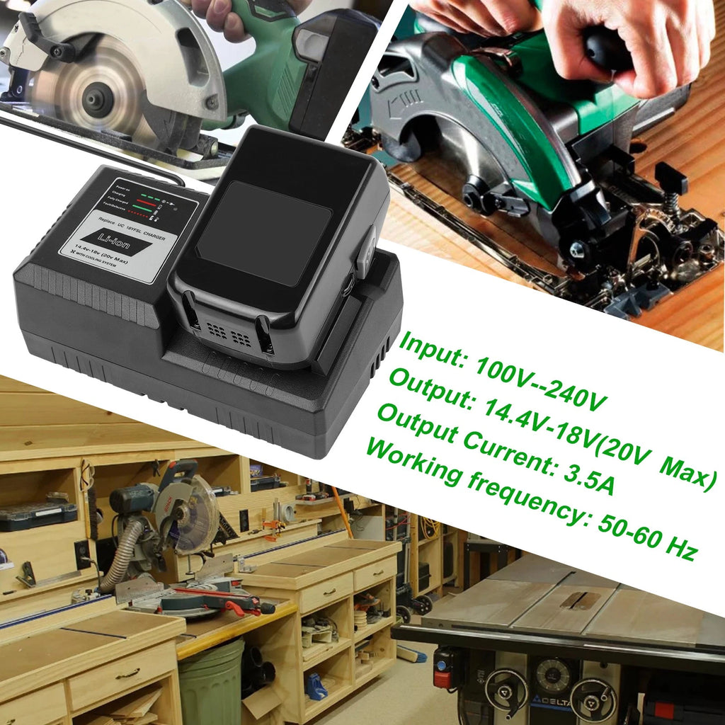 Battery Charger For Hitachi 14.4V- 18V Li-Ion UC18YFSL UC18YSL3 BSL1815 BSL1820