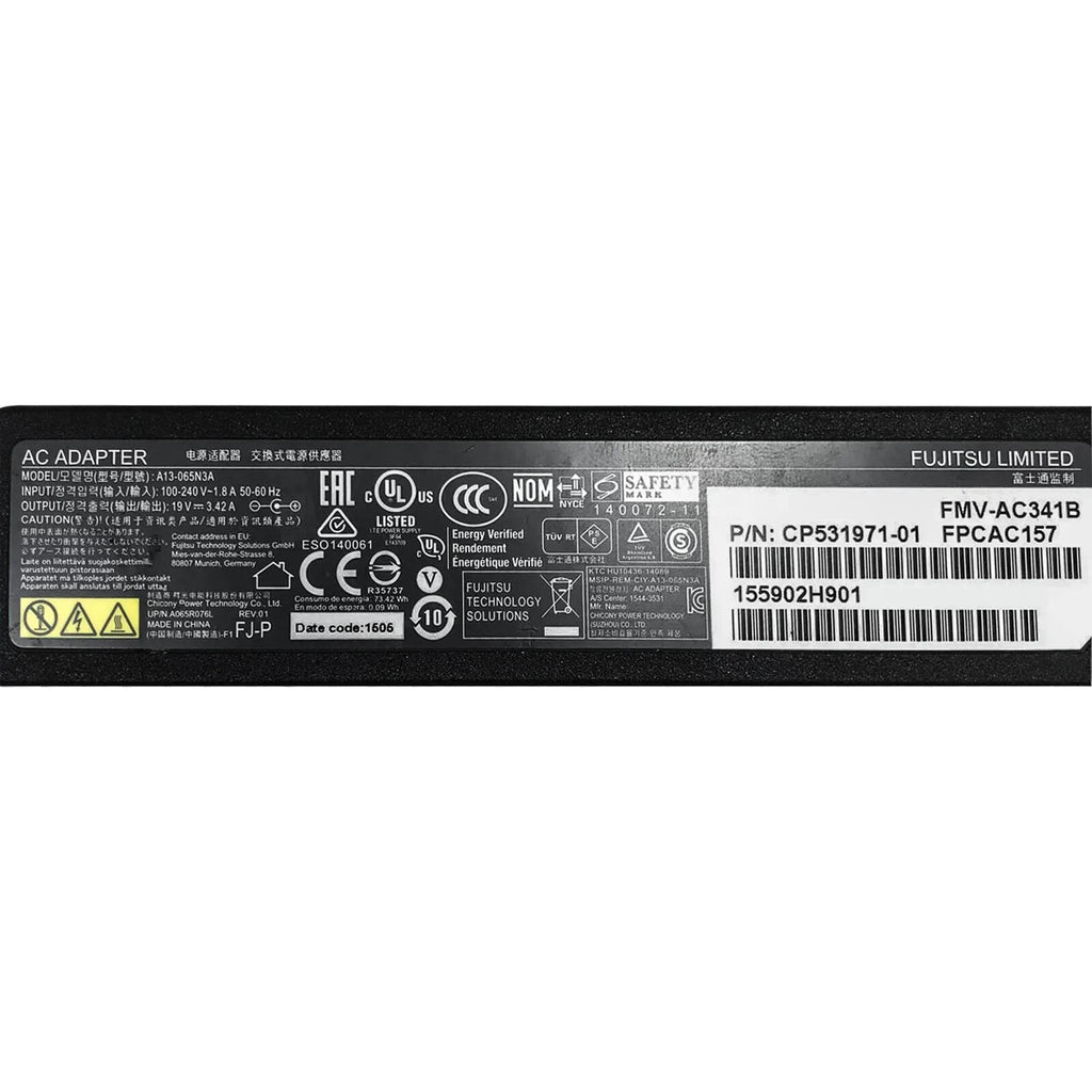 NEW Original Fujitsu AC Adapter for Fujitsu Lifebook U - Series Notebooks