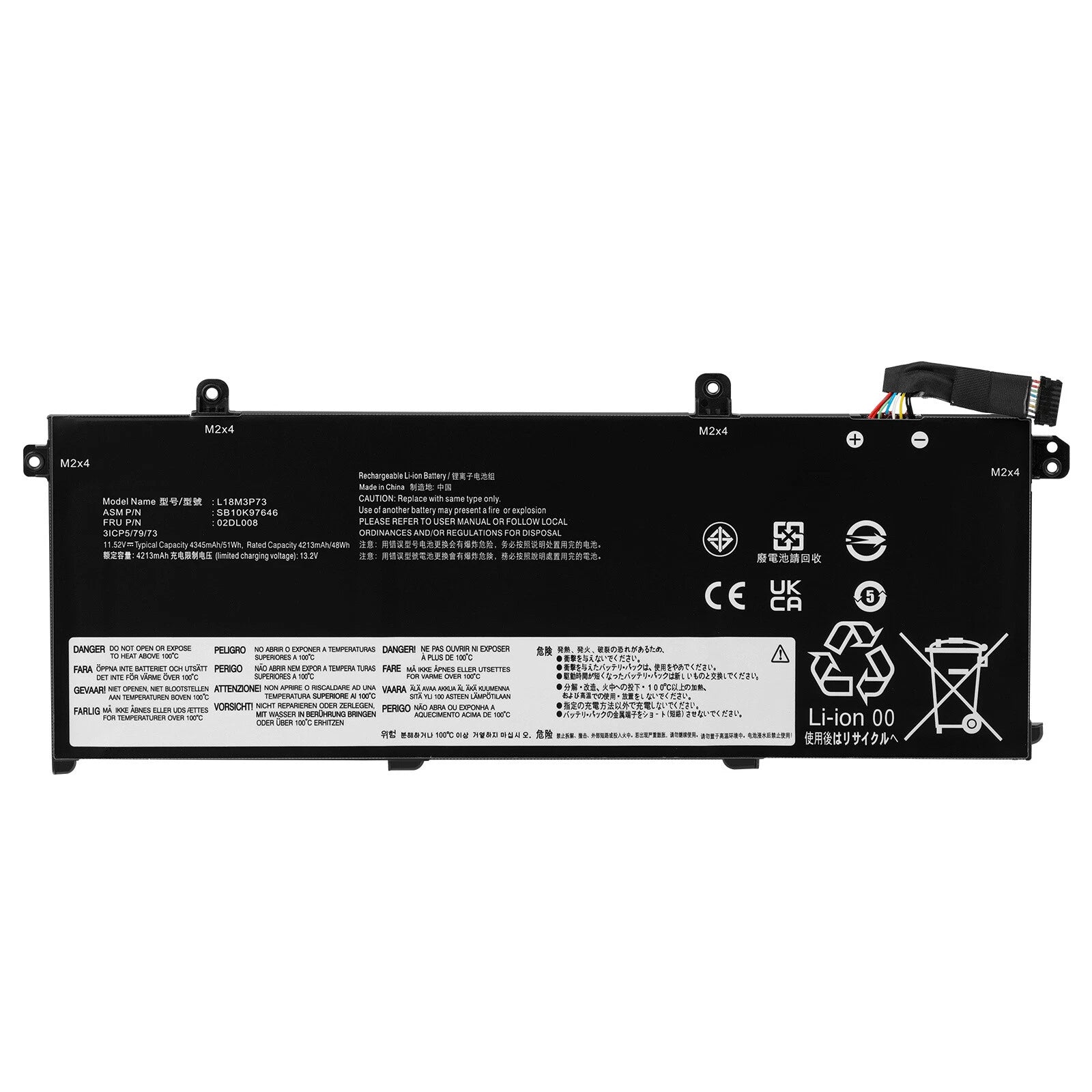 For Lenovo 02DL008 4345mAh 3 Cell Laptop Battery for ThinkPad T490