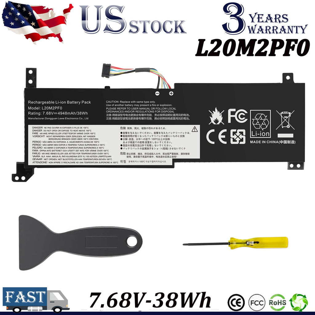 New 38Wh Battery For Lenovo Ideapad 3 14ITL6 14ALC6 15ADA6 15ITL6 15IAU7 17ABA7
