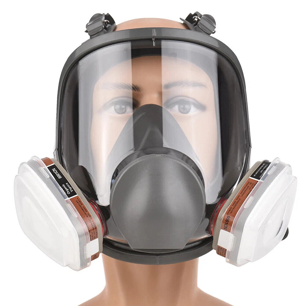 15 IN 1 Gas Mask Full Face Chemical Spraying Painting Respirator Vapour Safety