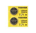 2 Toshiba CR2016 2016 3 Volt Lithium Coin Batteries